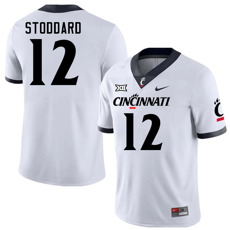 Cincinnati Bearcats #12 Danny Stoddard College Football Jerseys Stitched-White